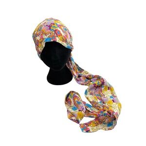70’s Gardenbelle Shop bohemian/hippie festival Headband Scarf Silk